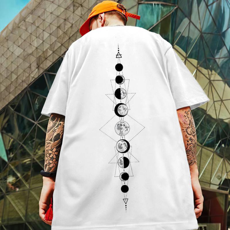 2024 New Summer Men's T-Shirt 3d Compass Printed Short Sleeve Tees Simple Fashion Male Clothing Loose Oversized T-Shirt For Men