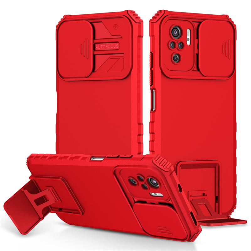 Для Xiaomi Poco M5S чехол Push Pull Camera Protection Phone Case для Poco M5S 4G M5 S M5S 6.43 Stand Противоударный бронированный чехол на заднюю панель
