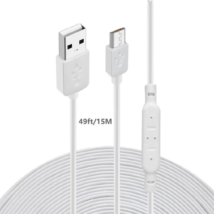 Сверхдлинный USB-кабель для зарядки Micro USB для камеры Длинный кабель-зарядное устройство