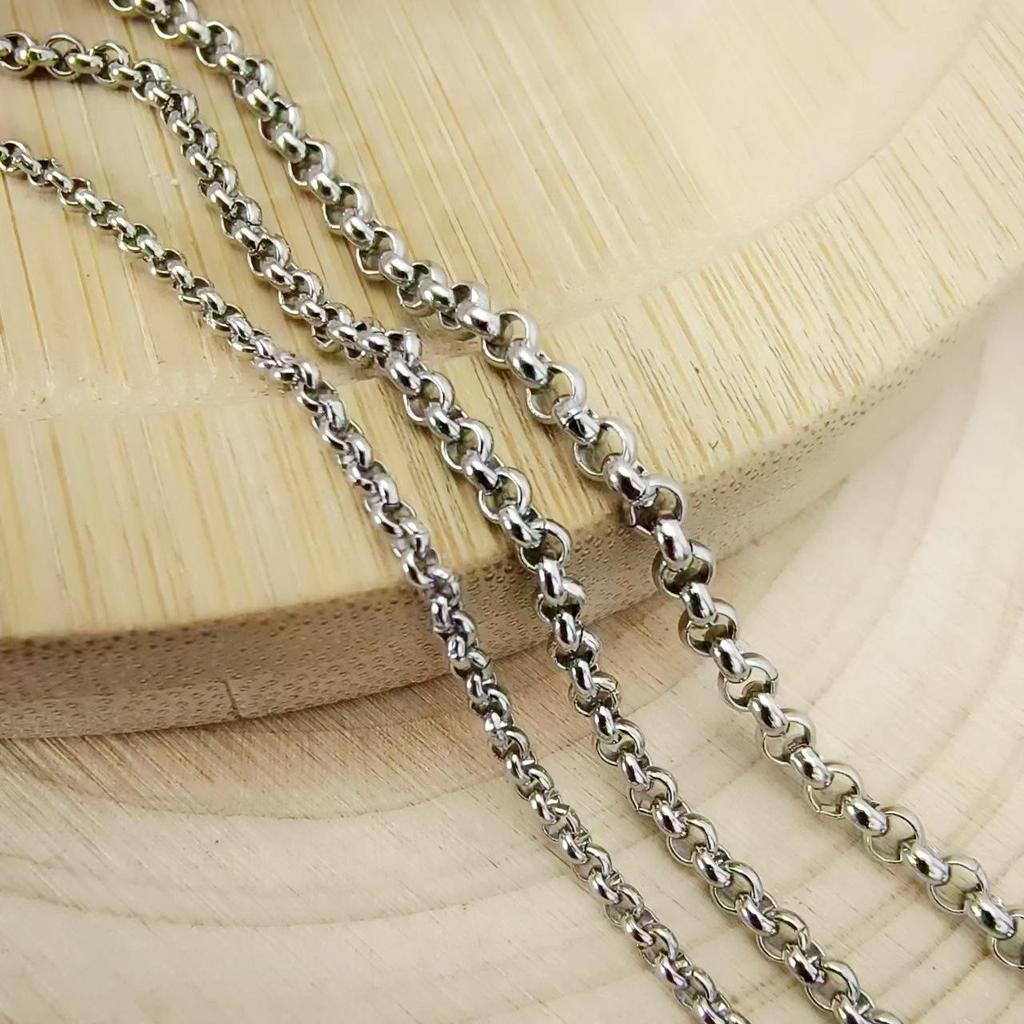 Комплект из цепочки и жемчуга из нержавеющей стали с кисточками