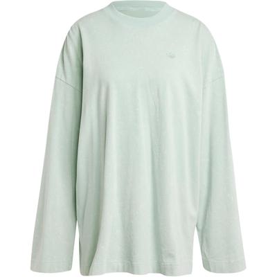 Оригинальные Премиум Essentials Washed Soft Comfortable Loose Long Sleeve Breathable T-Shirt Women T-Shirt Light-Green IW5751