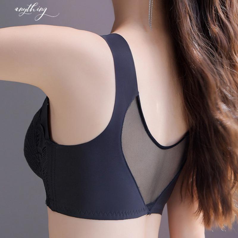 Кружевной бюстгальтер с пряжкой спереди без стального кольца Собранная пряжка спереди Красивая спинка Новый бюстгальтер