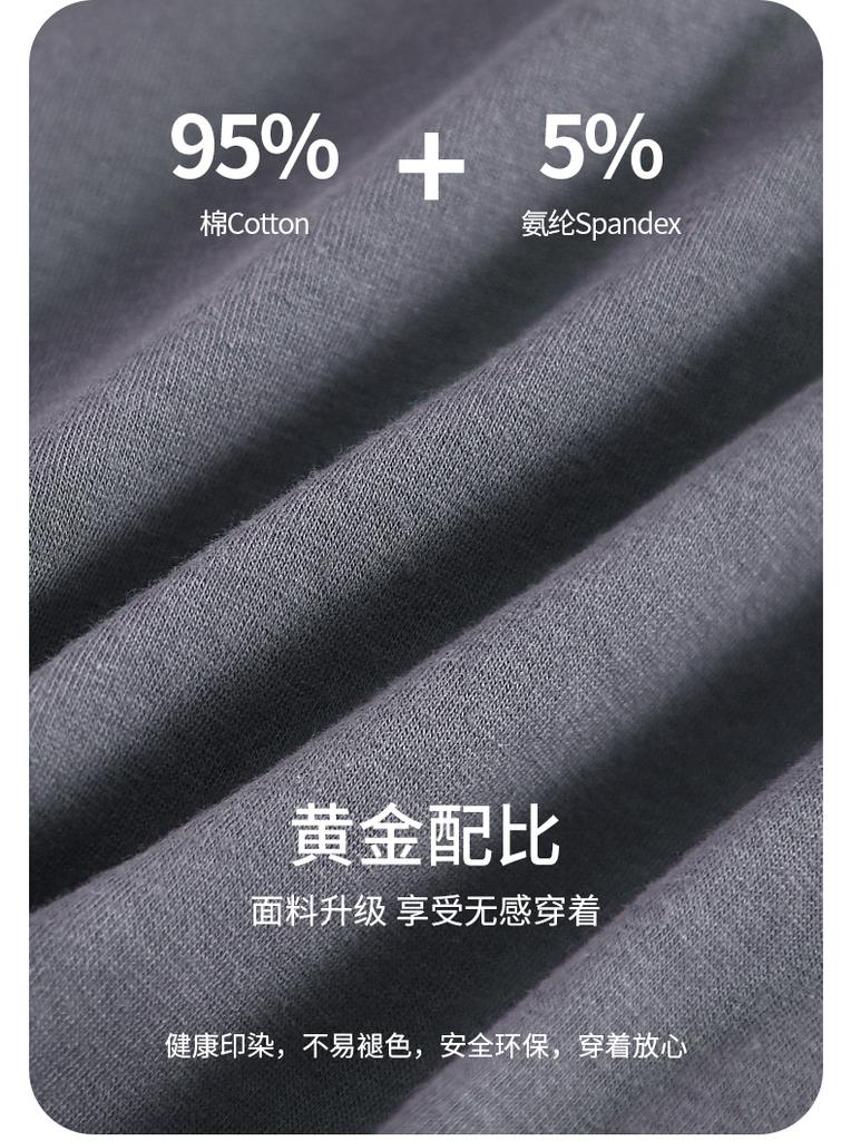 Paibangnu 3-pack Hello style 95 cotton breathable non blocking flat corner pants, square corner pants, men's underwear yy