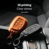 For Hyundai Tucson Santa Fe Rena Sonata Elantra Creta I10 I30 I40 Accessories 4 Button Suede Car Smart Key Case Cover Shell