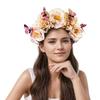 Bohemian Style Hair Hoop Artificial Flowers Headdress Trend Hairband  Women