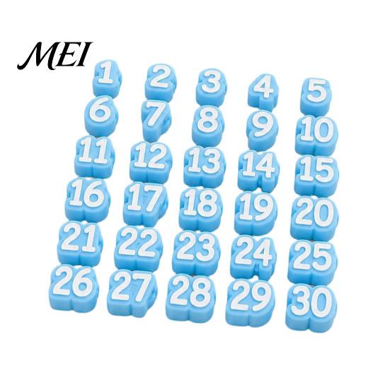 Classroom Organization Tools 30Pcs Numbered Pencil Cap Labels, 1-30 Numbers Topper Decoration, Student Tags Students Clips, Reusable Charms for School