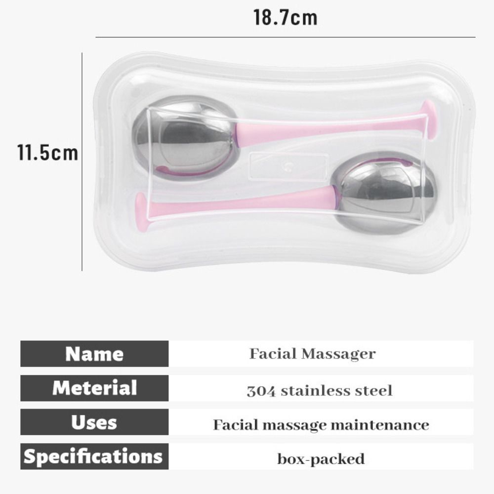 Puffiness Relief Ice Globes for Face Stainless Steel Cryo Facial Globes Skin Therapy