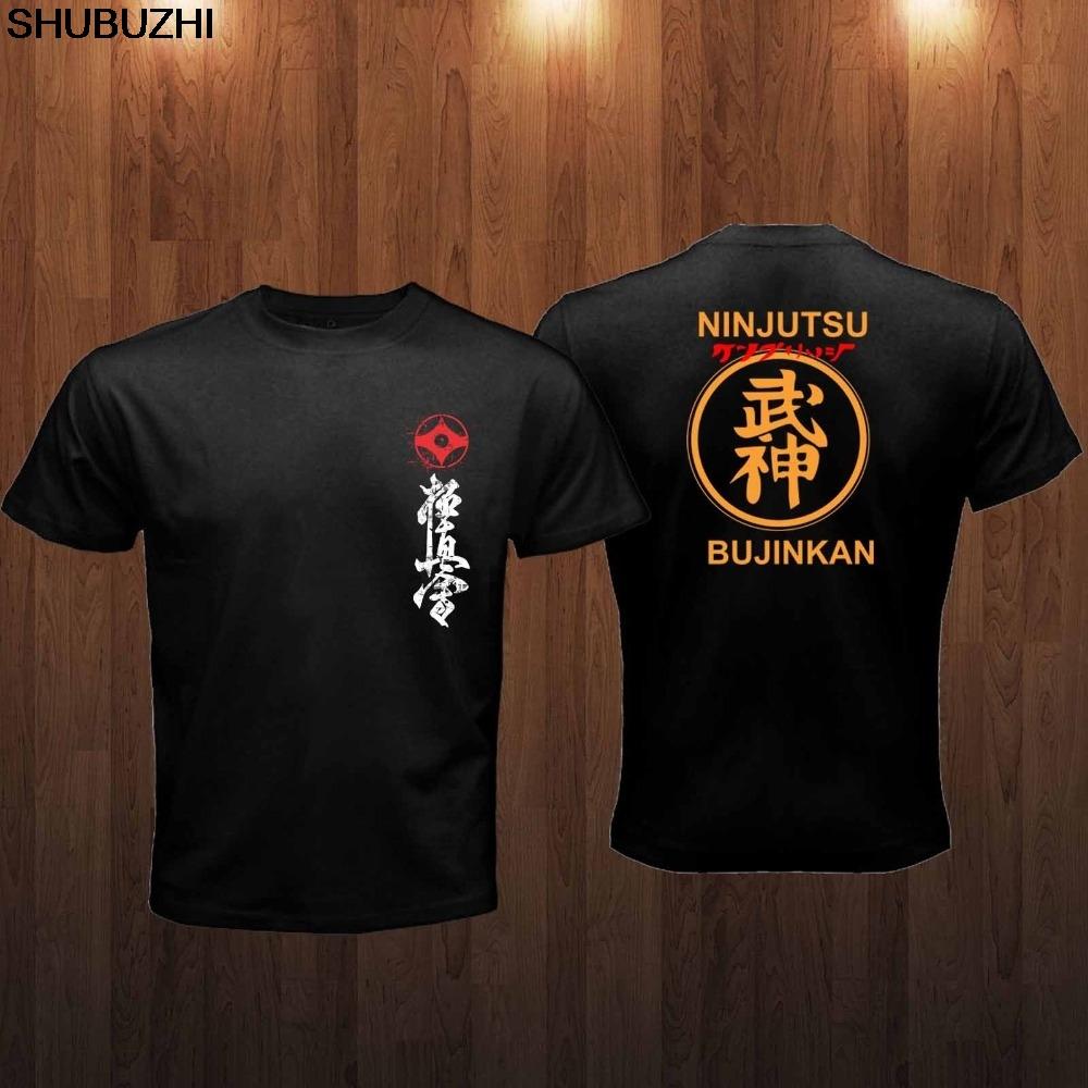 Summer cotton Cheap Crew Neck Men'S Bujinkan Ninjutsu Kyokushin Japanese Martial Art Retro Stre