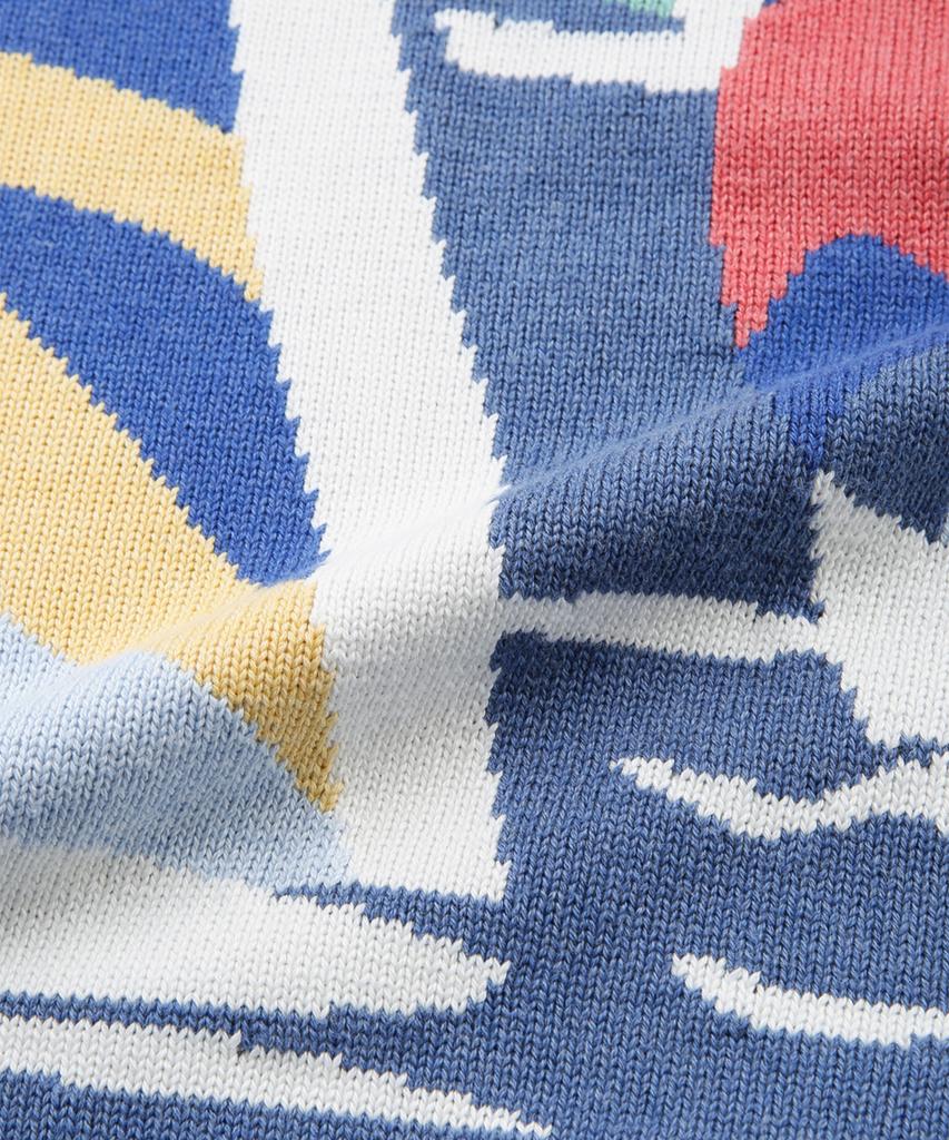 Свитшот BROOKS BROTHERS с круглым вырезом из хлопка 'Cotton Archive' с изображением парусника (синий) (Bbwrmm8197Mes)