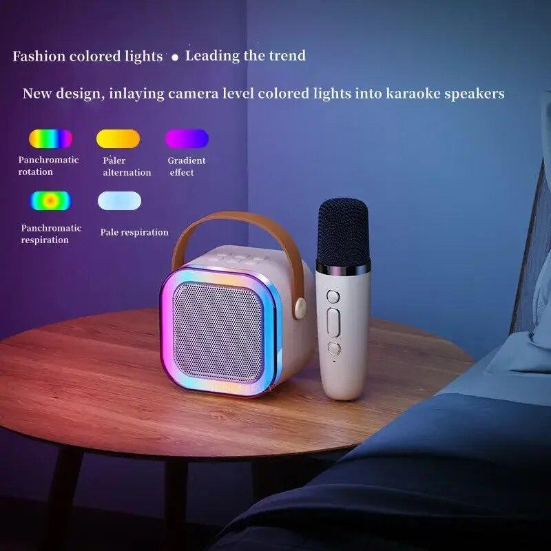 Домашний караоке-микрофон KTV, беспроводной динамик, высококачественный Bluetooth-аудио, маленький профессиональный детский динамик для пения, колонка