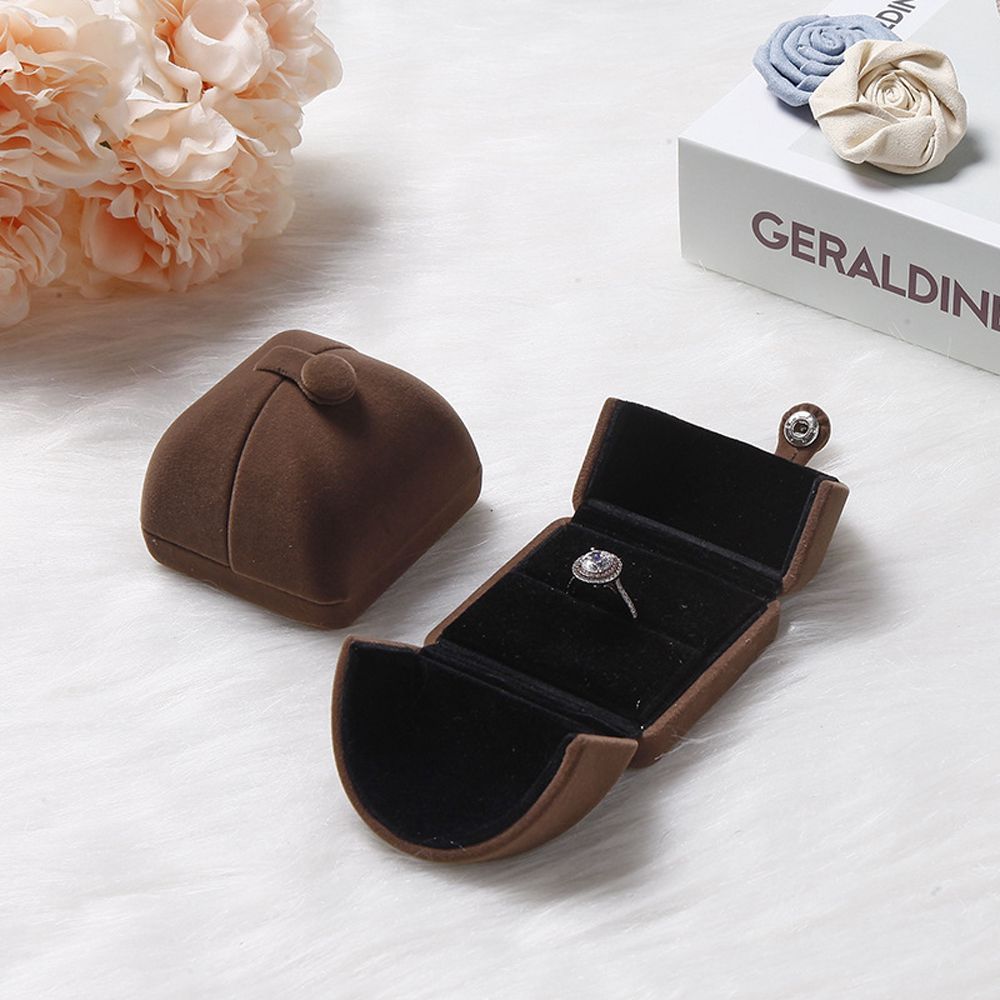 Travel Solid Color Velvet Jewelry Box Double Open Jewelry Box Bracelet Holder Case Gift Box