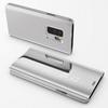 Case for Samsung Galaxy A9 2018 A920 - Silver Mirror Flip Cover Case Clear View Protection [Phonillico®