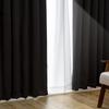 Iris Plaza Light Blocking 100cm Wide X 178cm Grade 1 Light with Thick and Thermal Machine Set of Black 99.99% Curtains, Long, Blocking, Tassels,