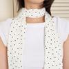 mini star cotton scarf - ivory