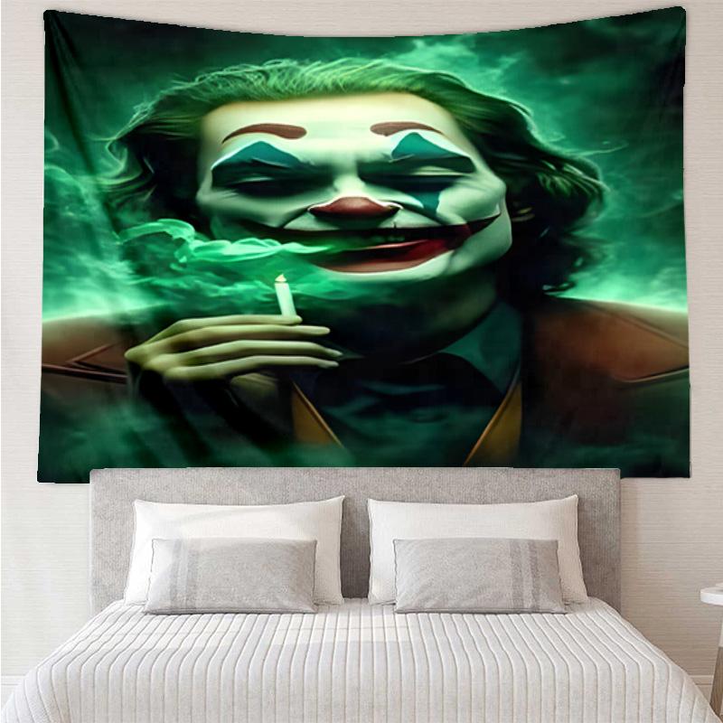 Joker character Tapestry for Bedroom Aesthetic Classroom Tapestries Wall Hanging for Living Room Dorm Office,Ideal Creative Gift