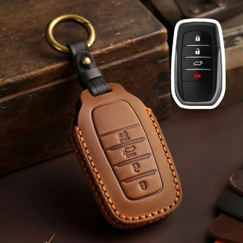 Для TOYOTA Sienna RAV4 VENZA Mirai Гибридные Автомобили Alphard PREVIA Voxy Keyless Go Брелок Кожаный Чехол для Автомобильного Ключа Набор Брелков