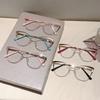 Transparent Square Frame Myopia Glasses Retro Large Frame Eyewear Anti-blue Light Glasses Student