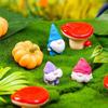 Resin Mini Gnome Figurines Mushroom Pumpkin Desktop Knick-knack Garden Elf  Easter Christmas