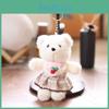 Bear Cute Cartoon With Cherry Scarf And Skirt Plush Toy Pendant Keychain