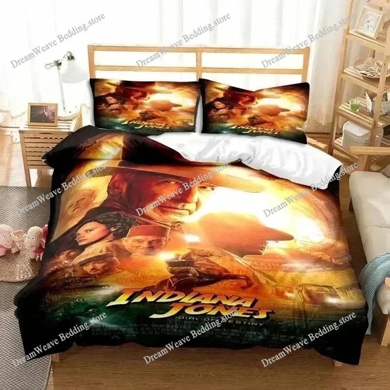 Indiana Jones The Dial of Destiny Stylish Bedding Set Single Double King Size Boys Bedroom Quilt Cover Duvet Cover Set Gift96396