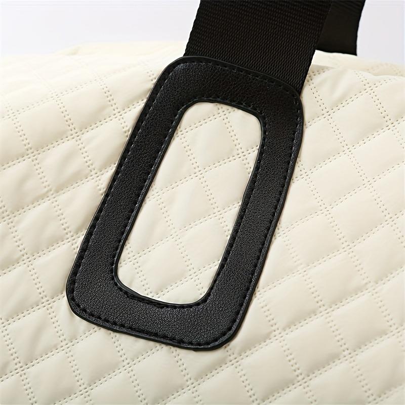 Женская стеганая дорожная сумка-даффл большой вместимости с ромбовидным узором, однотонная сумка для ночевки с несколькими карманами, женская сумка-тоут для отдыха