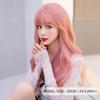 ПАРИКИ Длинный волнистый розовый парик для женщин, повседневные вечерние, натуральные синтетические волосы, парики с пушистой челкой, 24 дюйма