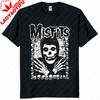 Унисекс Винтажная Панк Футболка Стиль Misfits Потертый Принт Черепа Классический Уличный Топ Повседневная Одежда