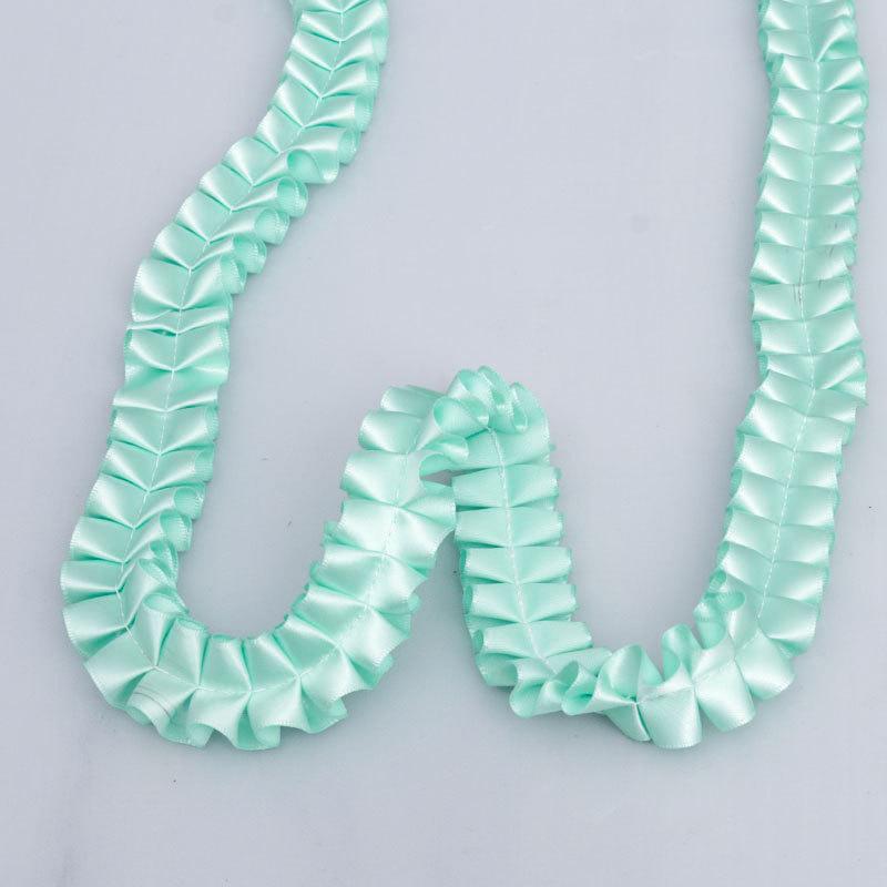 Elegant Multifunction 2.5cm Wide Ruffled Ribbon Polyester Ribbon Ruffled Lolita Headdress Clothing Design Diy Lace Accessories Home Decoration