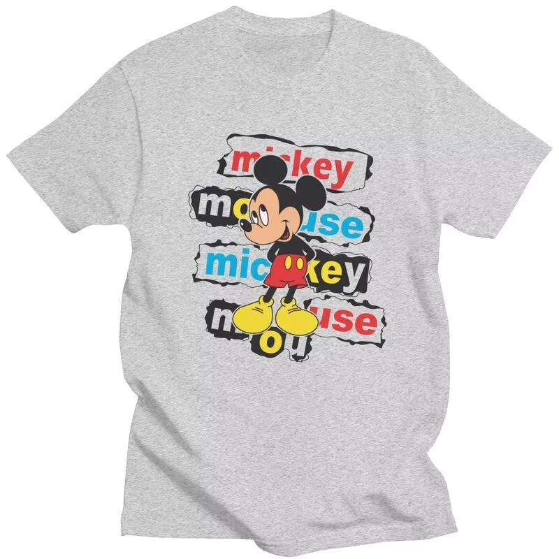2025 New Custom Mens Mickey Mouse T Shirt Short Sleeves Cotton Tshirts Streetwear T-shirt Casual Tees Slim Fit Clothing