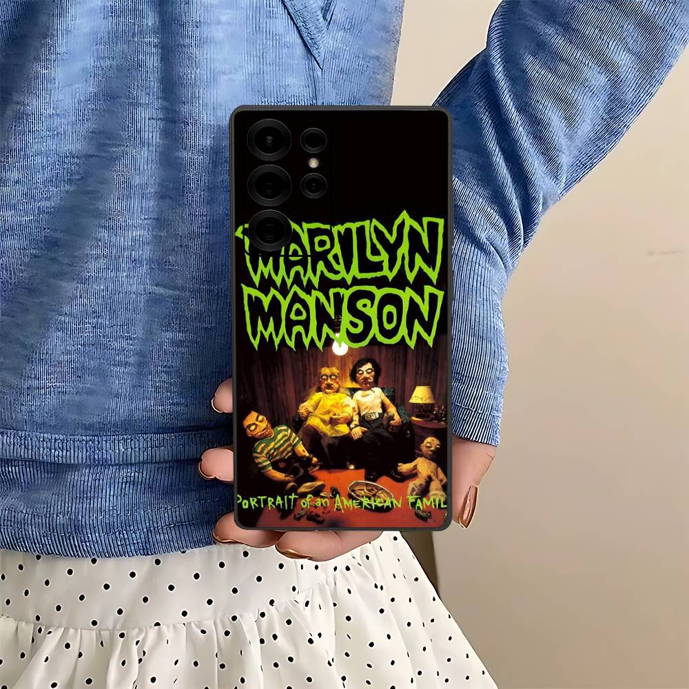 Чехол для телефона Marilyn Manson Rock Band для Samsung S 24 Fe 25 Ultra Plus 20 Lite 21 30 22 23 24 22 Ultra 5G Fundas
