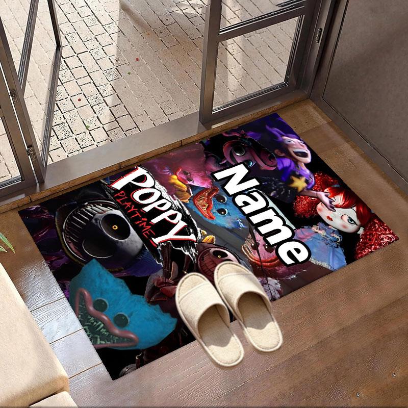 Custom Name Personalized Poppy Playtime Print Carpet, Versatile Home Decor Rug, for Playroom, Apartment, Balcony, Entryway, Hallway Gift