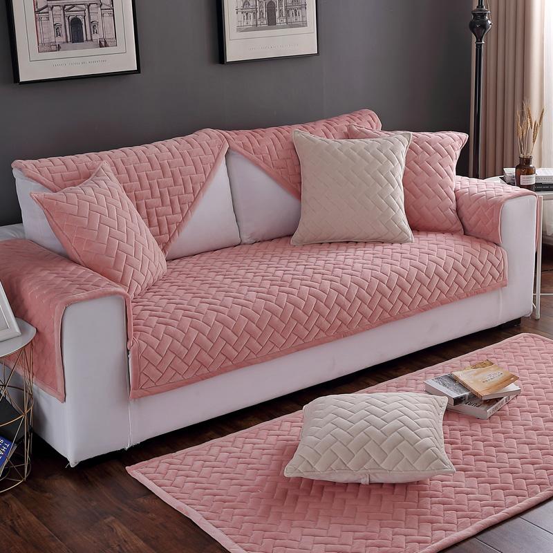 Бархатное полотенце для дивана, утолщенное покрывало для дивана, одеяло для домашнего дивана, чехлы для кресла, защита для кресла, угловая подушка для дивана, коврик для собаки и ребенка