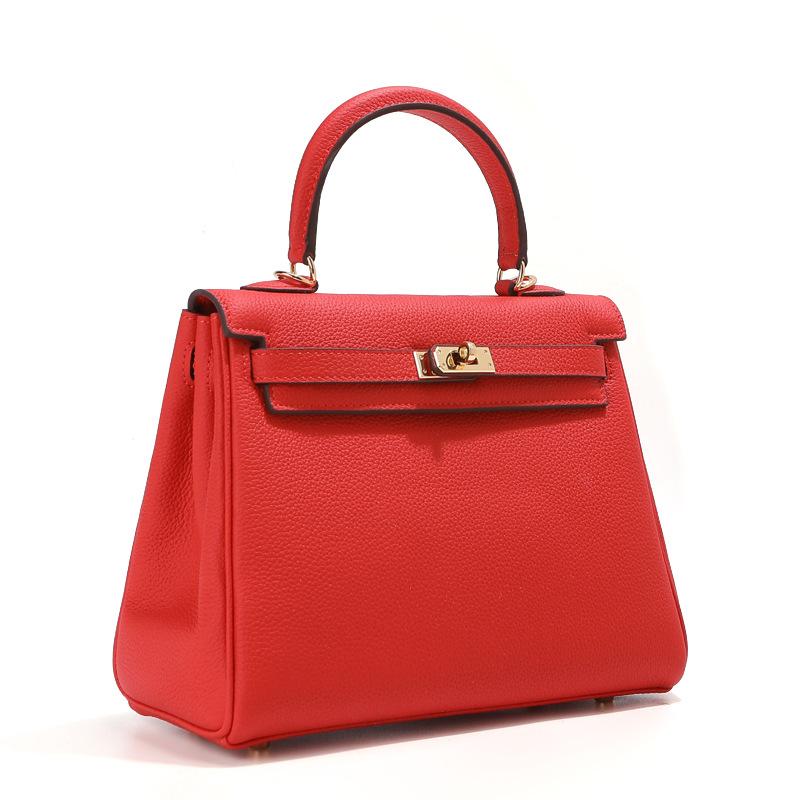 Womens Handbag Cowhide Top Layer Leather Fashion Bag Real Leather Handbag High-end Sense Versatile Womens Bag Single Leather Decoration Bag