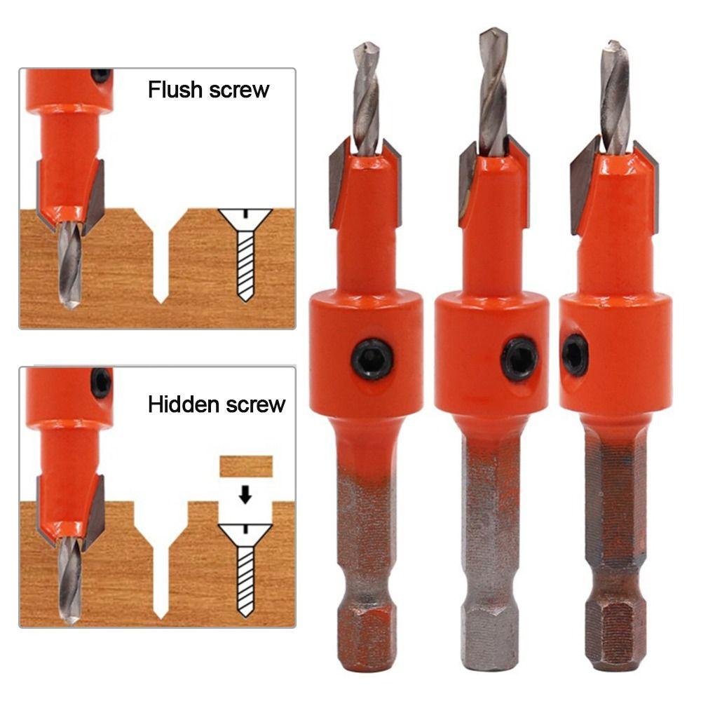 Wood Metal Hole Cutter Drilling Tools Drill Bit Countersink Drill Bit Hex Shank Woodworking