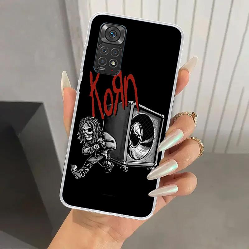 Чехол для телефона K-Korn Rock Band для Xiaomi Redmi Note 15 14 14S 13 12S 12 Pro 11S 11 Plus 11T 11E 10S Мягкий чехол-накладка Redmi N