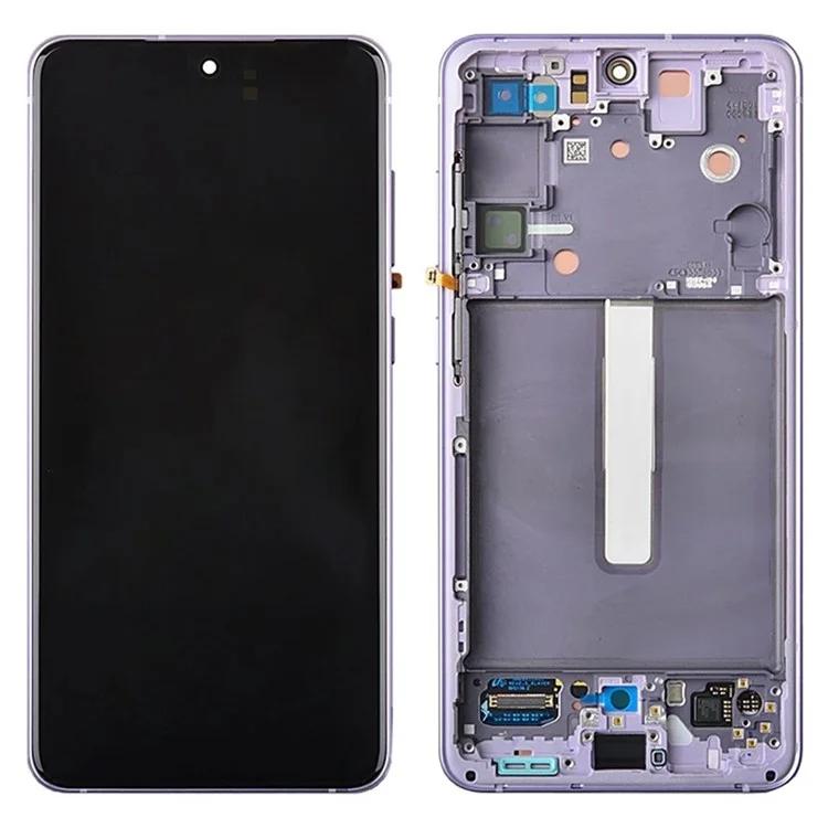 Для Samsung Galaxy S21 FE 5G Grade B AMOLED экран и дигитайзер в сборе + рамка (без логотипа)