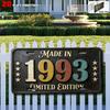 Vintage D Flat Metal Sign Industrial Retro Aluminum Tin Plate Poster Wall Decor x Inch