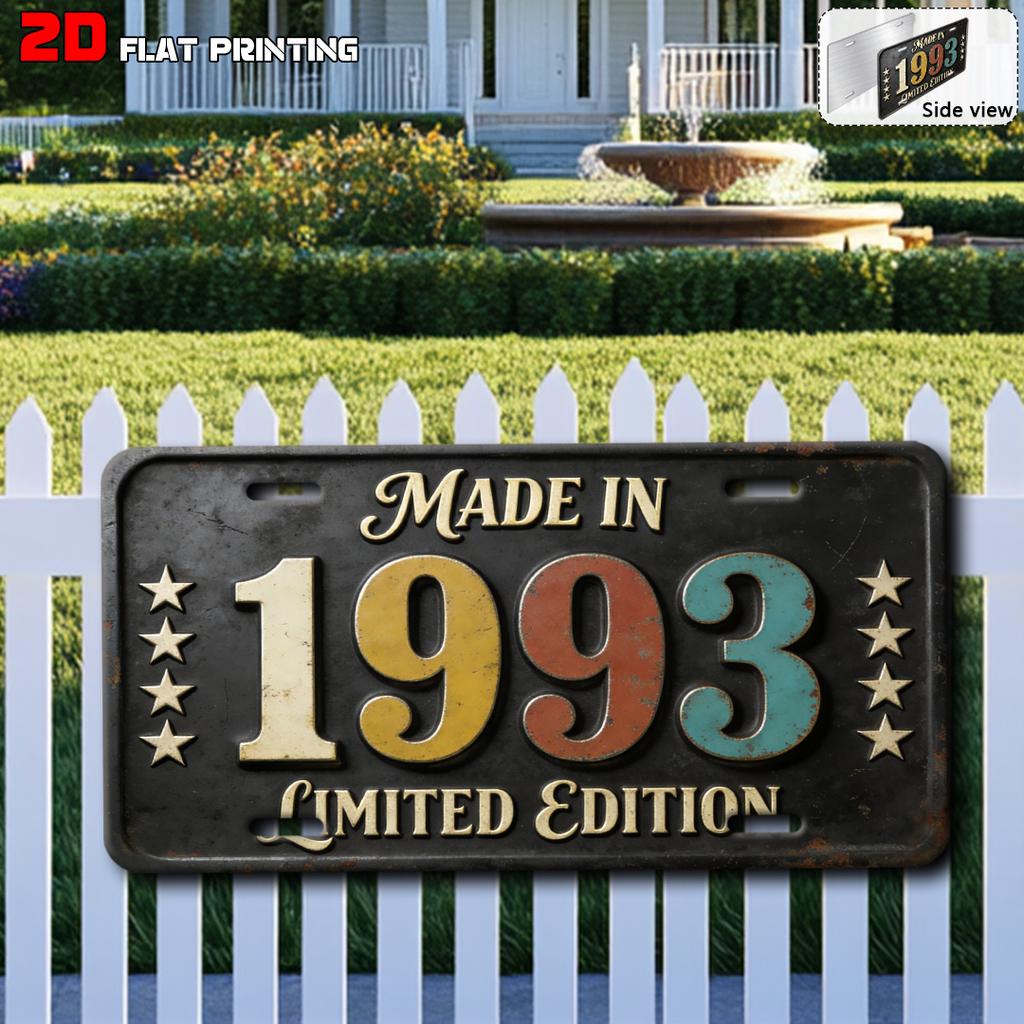 Vintage D Flat Metal Sign Industrial Retro Aluminum Tin Plate Poster Wall Decor x Inch
