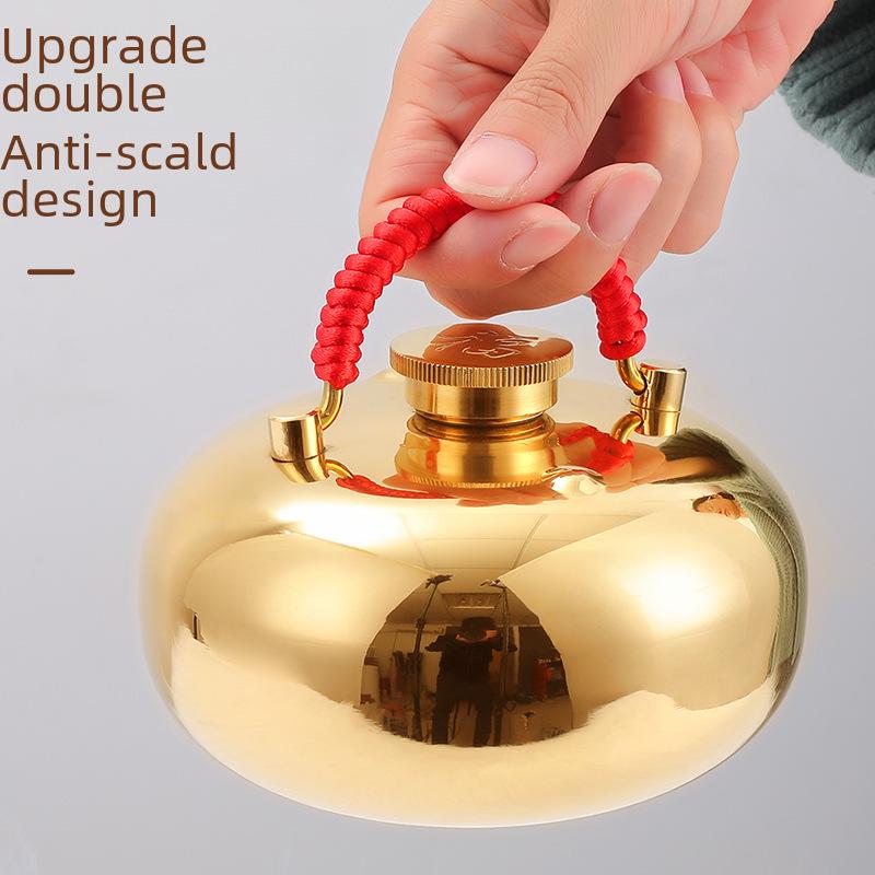 Jitao Yu Pozi Чистая медная грелка с водой Массажер для рук и ног в стиле ретро