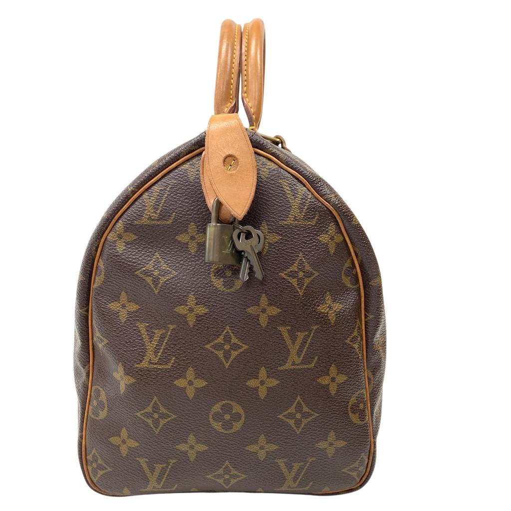 Used Louis Vuitton Monogram Speedy 30 M41526 Boston Bag Brown SP0934 Authentic 1224