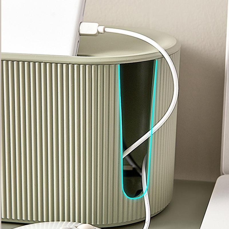 Plug Board Storage Box Home Desk Wire Organizer with Cover Practical Socket Household Bedroom Tabletop Shelf