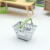 Miniature Shopping Basket Mini Supermarket Basket Model Tiny Ornament Grocery Basket Handbasket Dollhouse Toy DIY Decoration Accessories