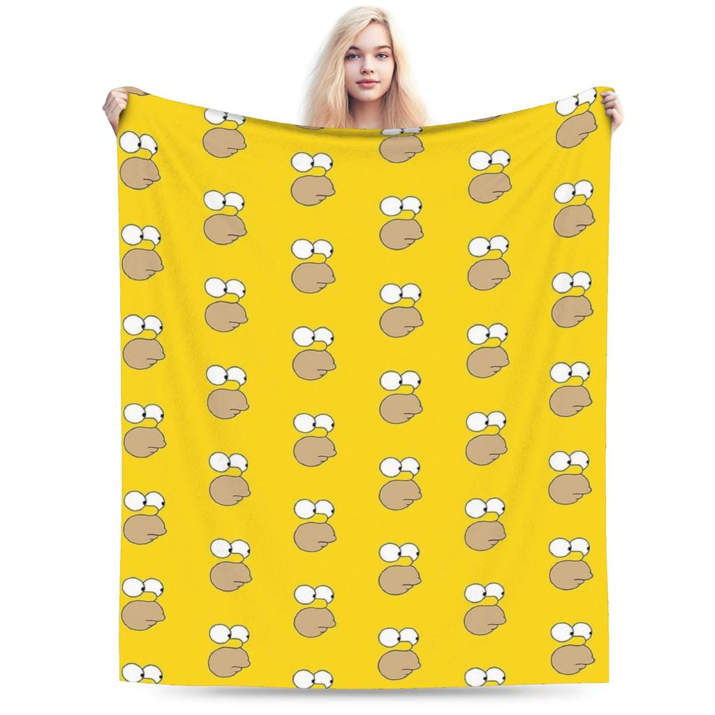 Funny S-Simpsons Cartoon Characters Warm Cozy Blanket Funny Picnic Throw Blanket Home Decor Flannel Bedspread Sofa Bed Cover