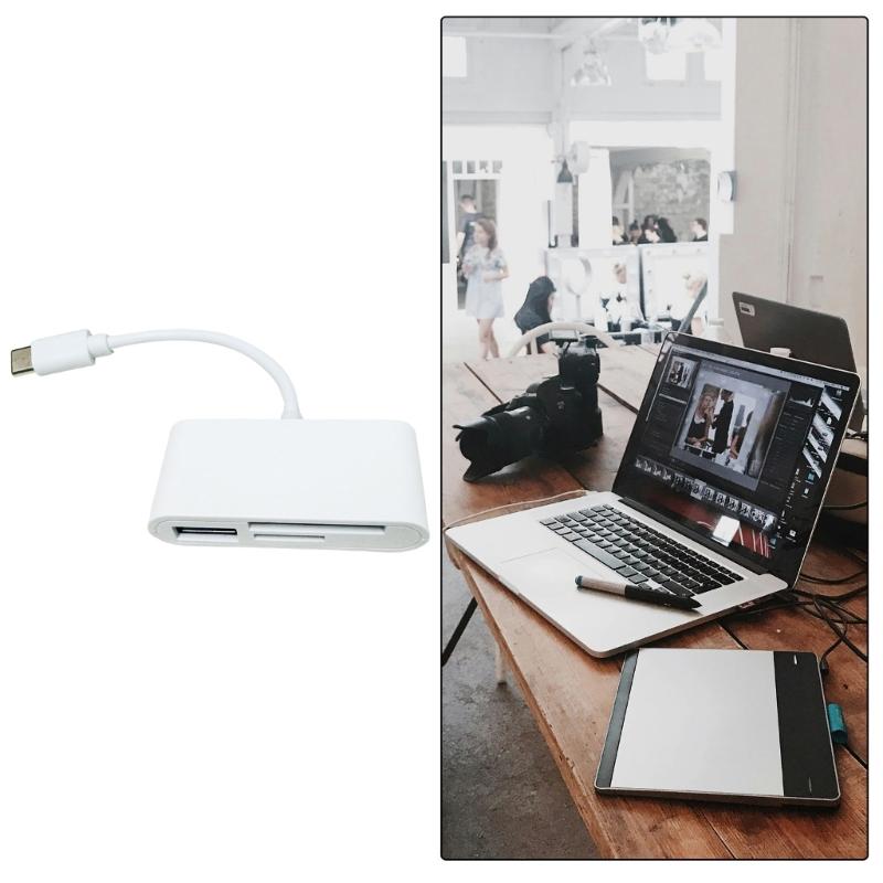 USB C Картридер TF Картридер Адаптер Разъем для Передачи данных Одновременное Чтение Для Ноутбука Компьютерные Аксессуары