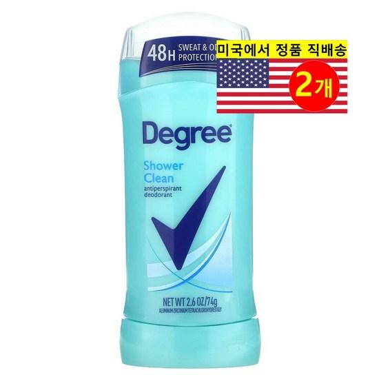 Дезодорант-антиперспирант Degree Shower Clean, 2 упаковки, 74 г