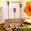 3Pcs Metal Candle Holder Simple Candlestick For Wedding Party Candlelight Dinner