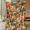 Oranges in Motion Theme blanket Lightweight Warm Flannel Blanket Decorative Throw Blanket for Home Decoration