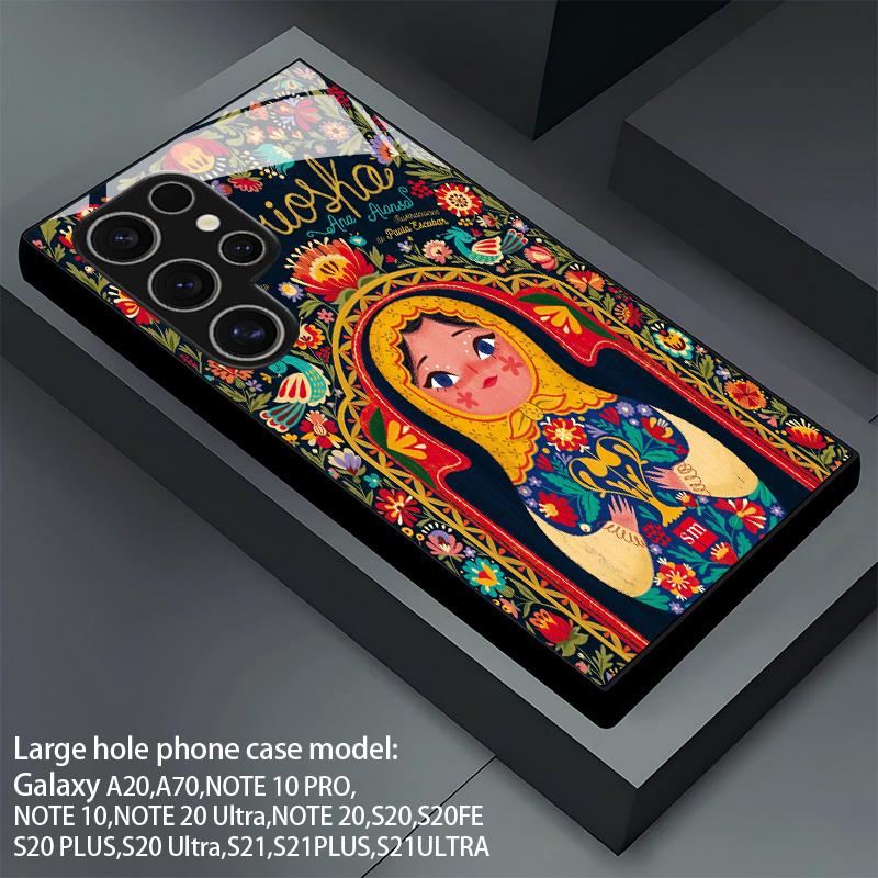 Чехол-книжка с 2D-рисунком кукольного домика для Samsung S26 S25 S24 S23 S22 S21 S20 A56 A55 A36 Закаленное стекло Защитная крышка