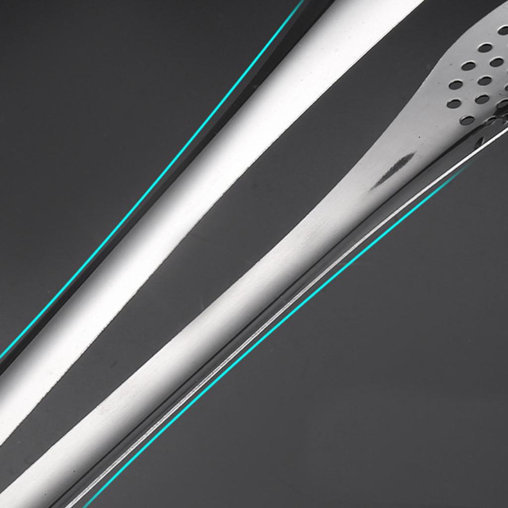 Kitchen Food Tong 9 Inch Stainless Steel Multifunctional Serving Tong with Filter Hole for Home