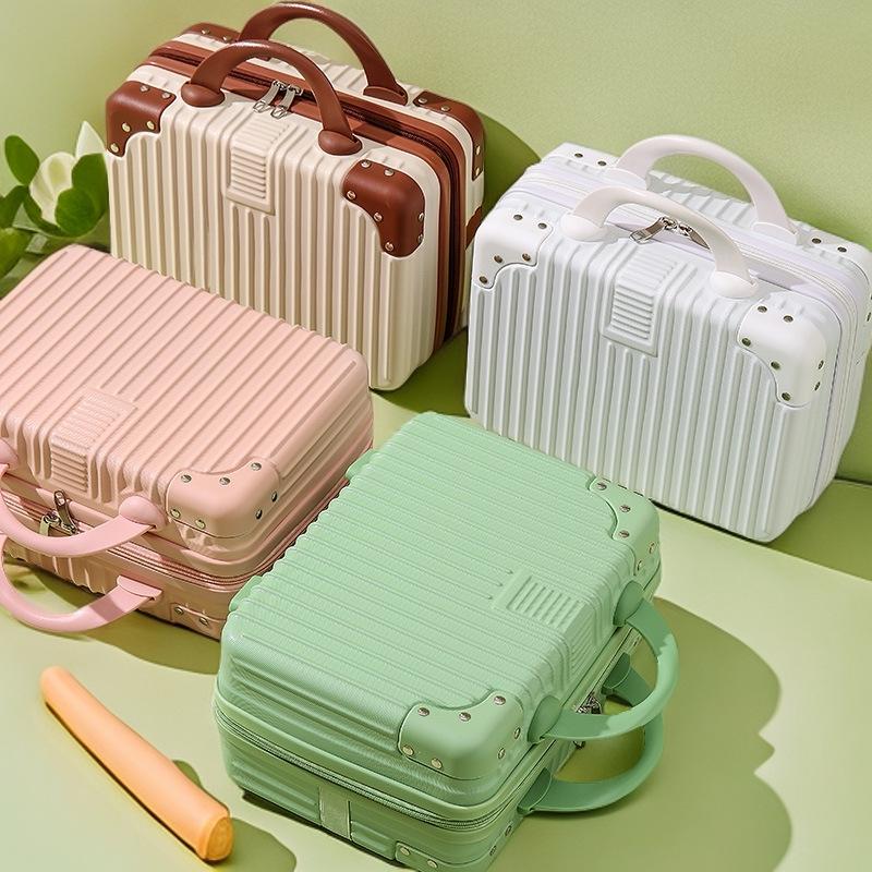 Customized 14-Inch Mini Makeup Case with Combination Lock – Portable Travel Handbag